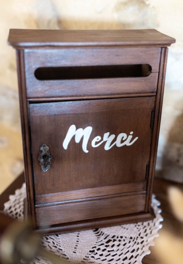 boite à lettres urne bois mobilier déco reception mariage