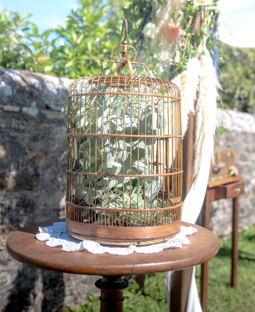 cage bois deco reception mariage