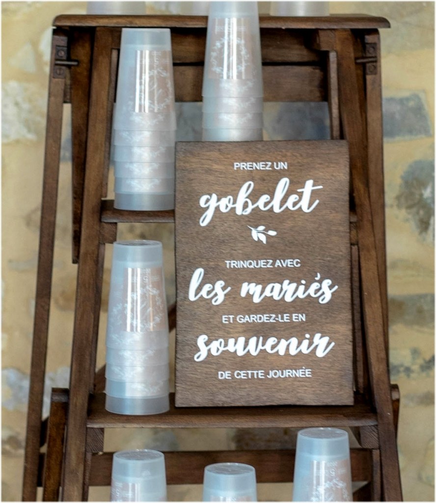 escabeau bois mobilier reception mariage