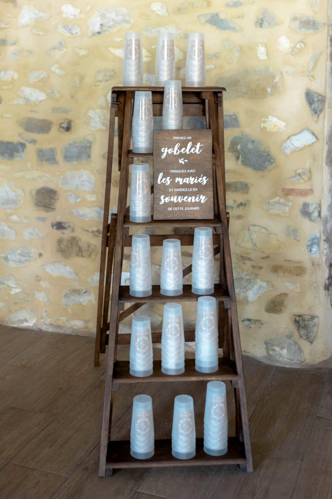 escabeau bois mobilier reception mariage