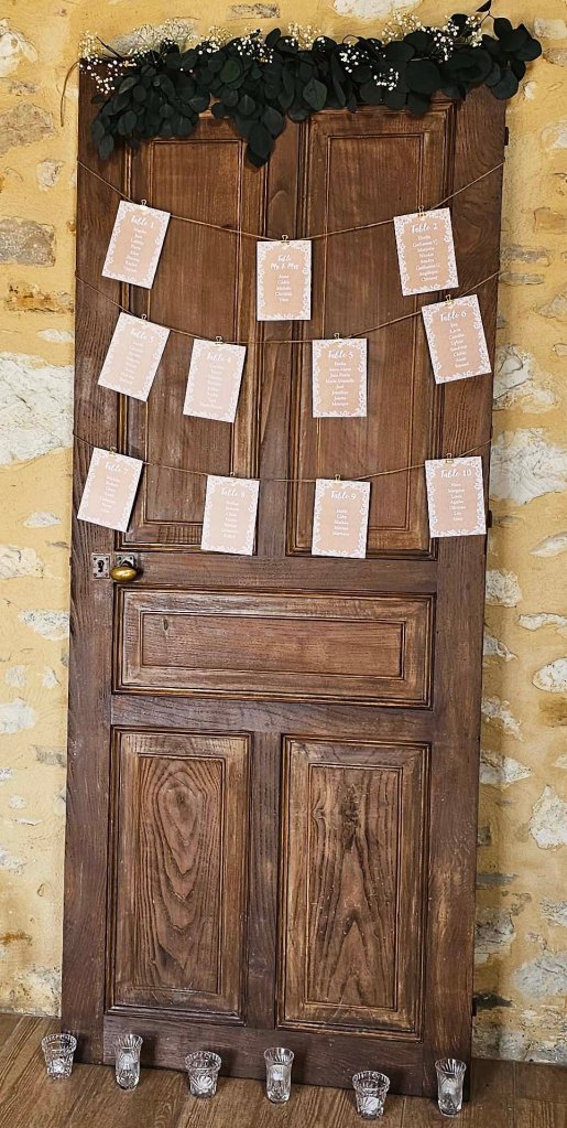 porte ancienne bois mobilier reception mariage