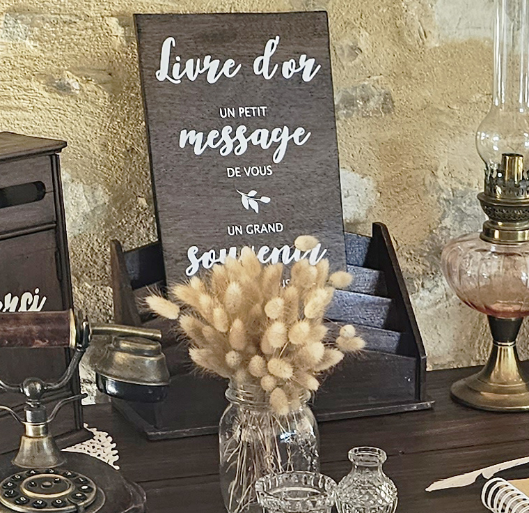 trieur de bureau déco reception mariage